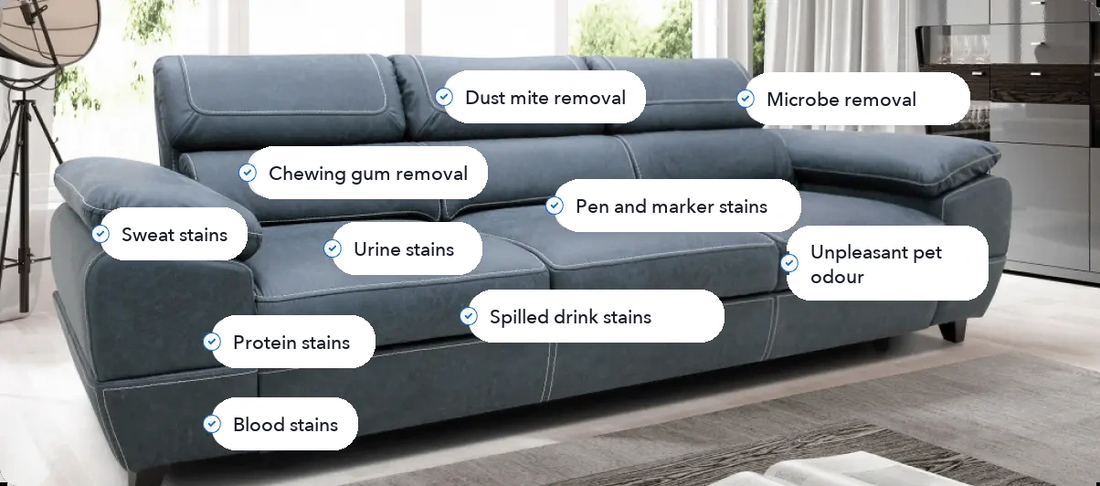Furniture upholstery cleaning - which stains we remove