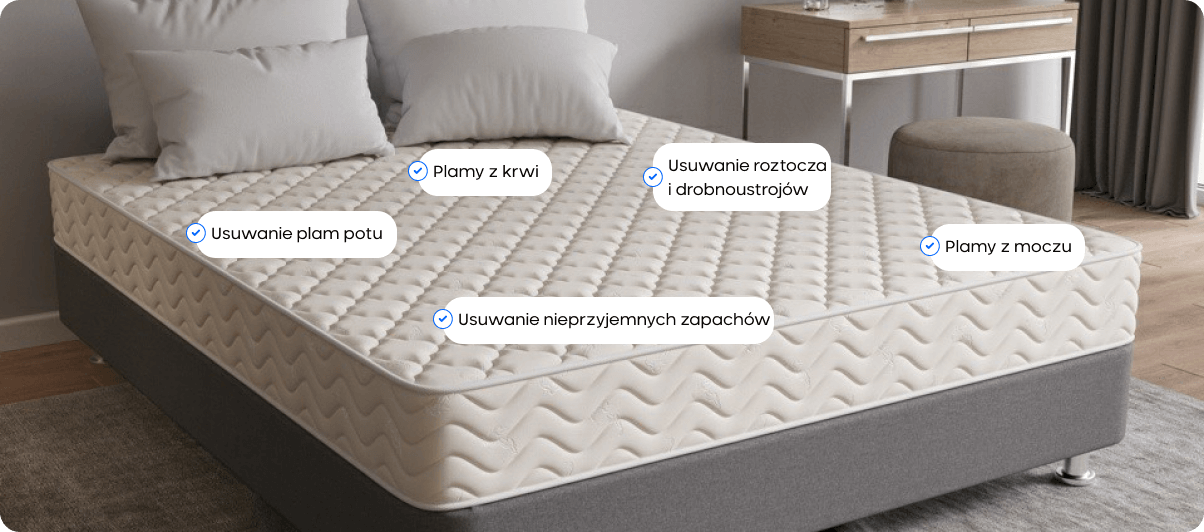 Pranie chemiczne materaca - jakie plamy usuwamy